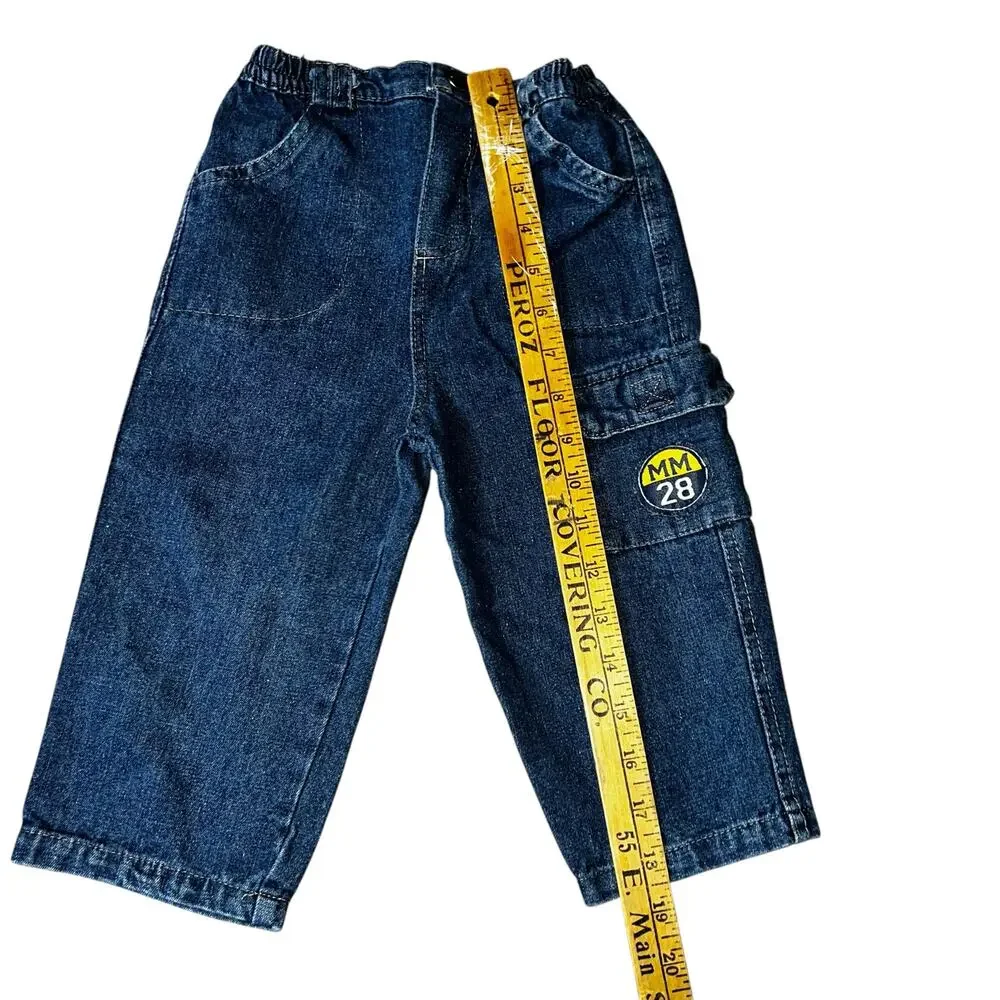 Vintage Disney Baby Y2K Mickey Mouse 28 cargo denim pants size 24 months